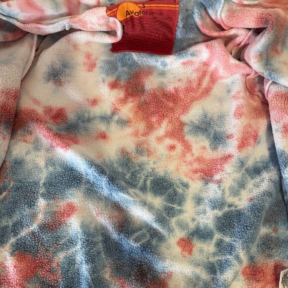 AVIATOR NATION Tie Dye Full Zip Sweatshirt Hoodie in Red Blue White Size S - Picture 11 of 14